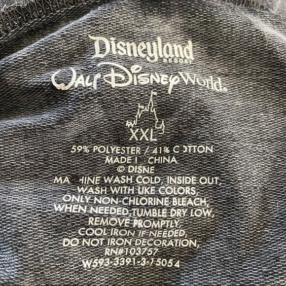 Walt Disney World Mickey Mouse Distressed Graphic Hooded Long Sleeve - Picture 4 of 4